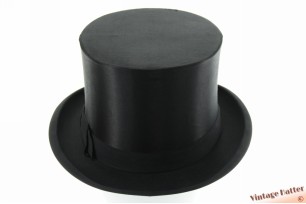 Vouwbare hoge opera klakhoed Elegant zwart zijde 57