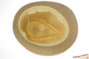 Zomer trilby hoed beige bruin (beige kroon) papier mix 56-57 [nieuw]