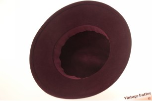 Fedora recent model aubergine burgundy woolfelt 57