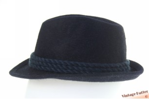 Klassieke trilby Reich donker blauw haarvilt met veren 56