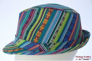 Trilby Hawkins Peruaanse stijl blauw groen 57 [nieuw]