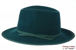 Fedora Brixton Manhattan turkois felt 58,5 [New Sample]