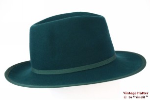 Fedora Brixton Manhattan turkois felt 58,5 [New Sample]