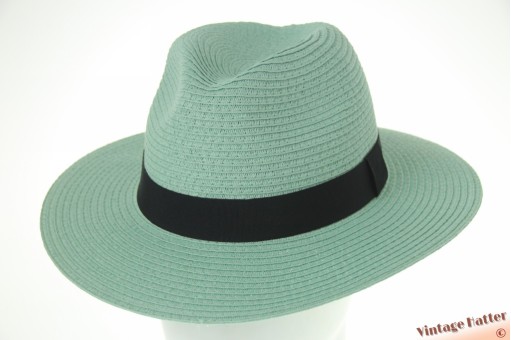 Summer fedora coated paper mint green 56-58 [new]