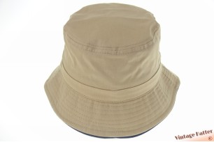 Zomer buckethat met gekleurde rand khaki katoen 60 (XL) [nieuw]
