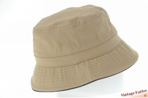 Zomer buckethat met gekleurde rand khaki katoen 60 (XL) [nieuw]