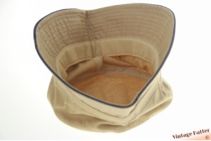 Zomer buckethat met gekleurde rand khaki katoen 60 (XL) [nieuw]