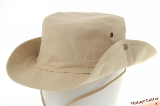 Australian bush hat with side buttons beige cotton 60 [new]