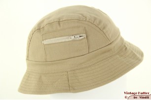 Summer fisherman buckethat greenish beige cotton with pockets 57 [new]
