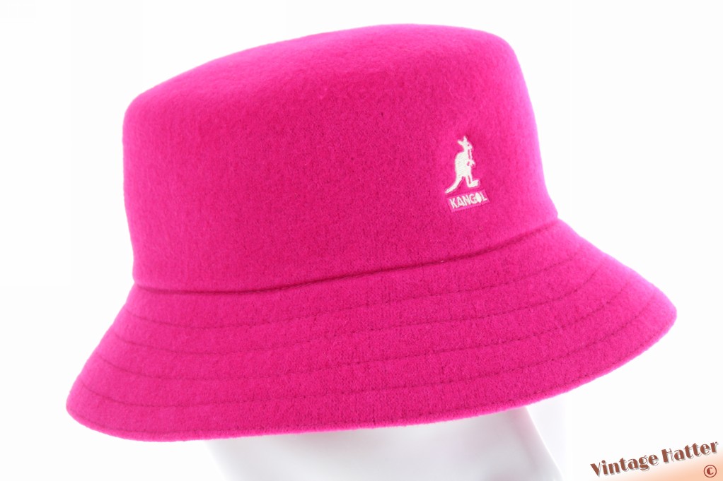 Bucket hoed Kangol Lahinch magenta roze wol mix 60-61 (XL) [nieuw]