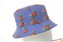 Summer buckethat floral striped blue cotton mix 56 [new]
