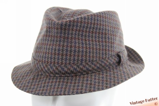 Fisherman trilby lavender grey and blue wool from Sweden 57