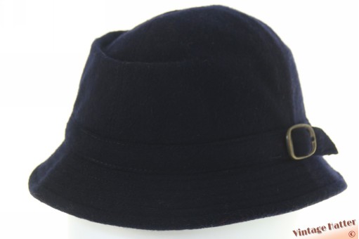 Vissershoed donker blauw wol en kashmir 55-56