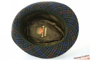 Fisherman trilby Mayser green with red and blue lines wool mix 59