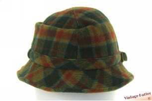 Fisherman hat Mayser green plaid wool mix  57