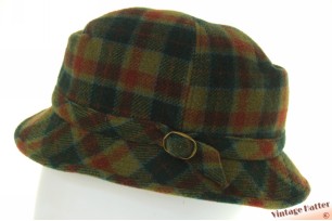 Fisherman hat Mayser green plaid wool mix  57
