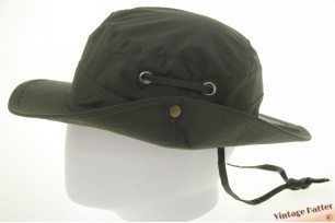 Safari bush hoed Outdoor Adventure groen katoen met drukknopen aan zijkant 58 [nieuw]