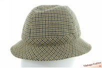 Vissershoed blauw groen geruit wolmix 54 (XS)