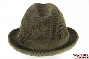 © VintageHatter.com | v-6014-56-1 Fisherman hat Martin green corduroy 56 Fisherman hat Martin green corduroy 56