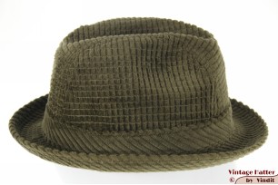 © VintageHatter.com | v-6014-56-1 Fisherman hat Martin green corduroy 56 Fisherman hat Martin green corduroy 56