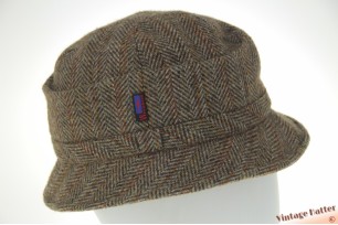 Fisherman hat Mayser-Milz Windsor brown grey herringbone wool 57,5