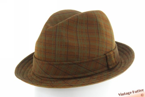 Vissershoed trilby Dunn & Co. oranje bruin met groen 56