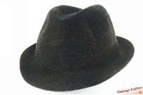 Vissers gleufhoed Impercork zwart en bruin wol mix 57