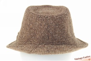 © VintageHatter.com | v-8025-57-1 Vissershoed trilby Jennyfer bruin beige wol mix 57 Vissershoed trilby Jennyfer bruin beige wol mix 57