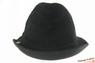 © VintageHatter.com | v-9004-56-1 Vissershoed Canda Westbury Regenfest zwart leer 56 Vissershoed Canda Westbury Regenfest zwart leer 56