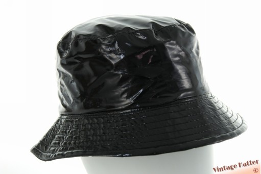 Regenhoed buckethat zwart PVC 57-58 [nieuw]