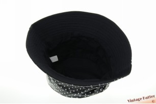 Rainhat buckethat black PVC with white dots 57-58 [new]
