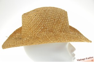 Western hat natural straw with shells shapeable 54-60 [new]