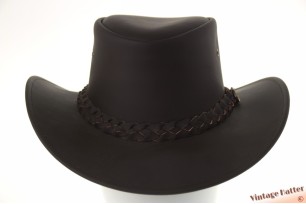 Australian Western hat Hawkins brown leather 58 [new]