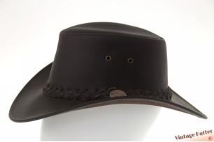 Australian Western hat Hawkins brown leather 58 [new]