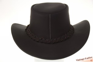 Australian Western hat Hawkins brown leather 58 [new]