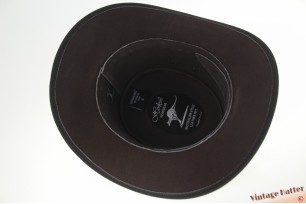 Australian Western hat Hawkins brown leather 58 [new]