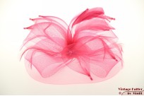 Haar Fascinator roze met veren [nieuw]