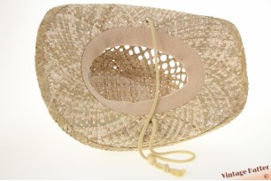 Western hat natural straw shapeable 55-60 [new]