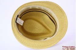Summer trilby Hawkins yellow beige with 3 stripes 58 [new]