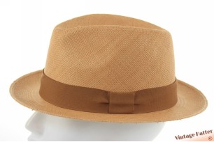 Zomer trilby hoed Bronté beige bruin stro 61-62 (XL) [nieuw]