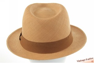 Zomer trilby hoed Bronté beige bruin stro 61-62 (XL) [nieuw]