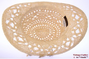 Summer Western hat Hawkins yellow beige with shells 56 [new]