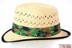 Summer trilby with tucan band black brim 58 [new]