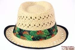 Summer trilby with tucan band black brim 57 [new]