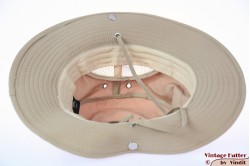 Zomer safari hoed Hawkins khaki beige met mesh 60 (XL) [nieuw]