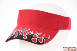 Visor SkyHigh red with black flames and velcro 52-63 [new]