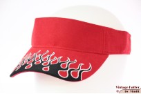 Visor SkyHigh red with black flames and velcro 52-...