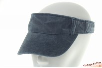 Zonneklep blauw stonewashed katoen met klitteband ...