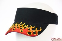 Visor SkyHigh black with red flames and velcro 52-...