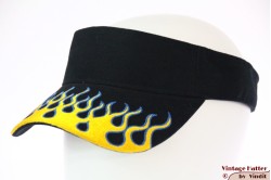 Visor SkyHigh black with yellow flames and velcro 52-63 [new]